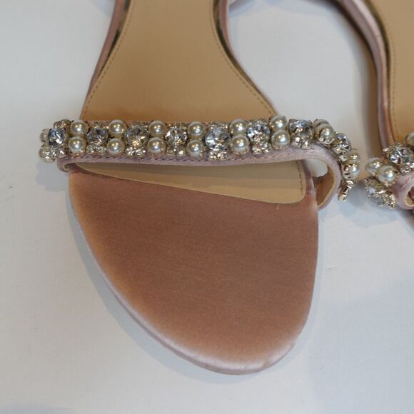 BADGLEY MISCHKA jewel flat sandals rose pink size 6.5 - Picture 3 of 10